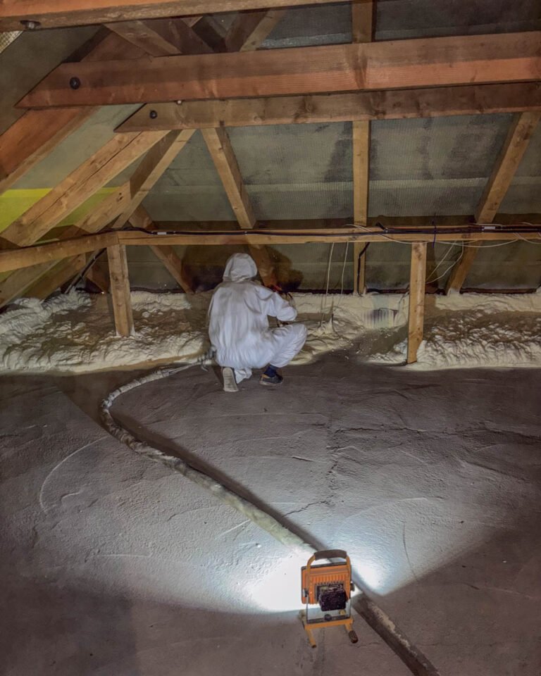Beton födém előkészítése purhab szigeteléshez – Debrecen